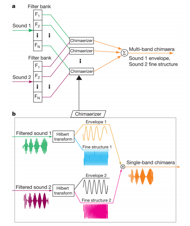 Schematic illustration of auditory chimaeras